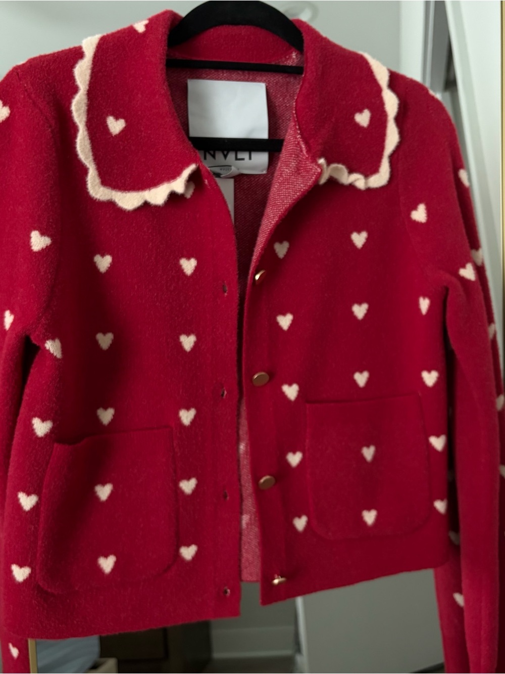 Anthropologie heart icon knit cardigan jacket